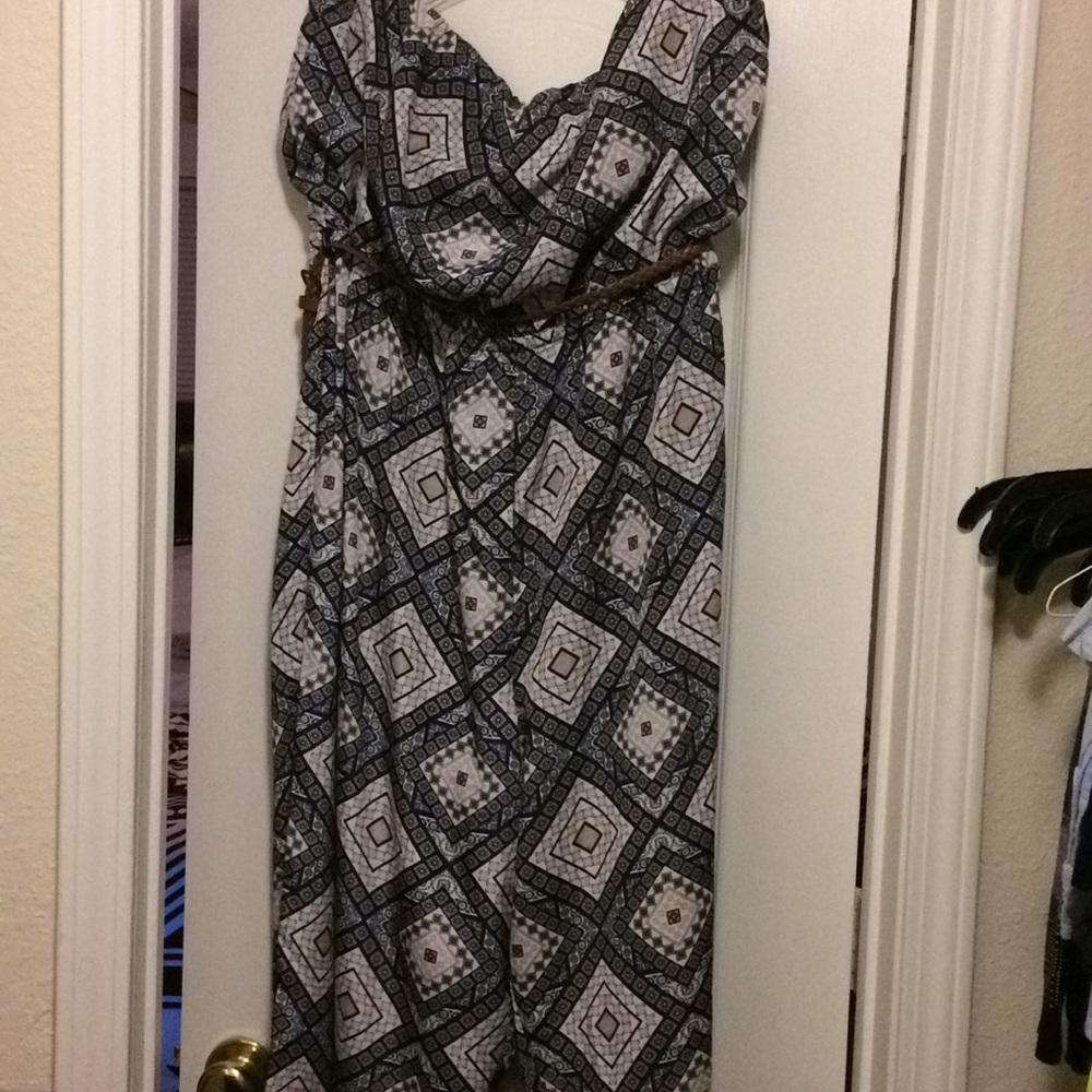 Tube top jump suit/ w belt